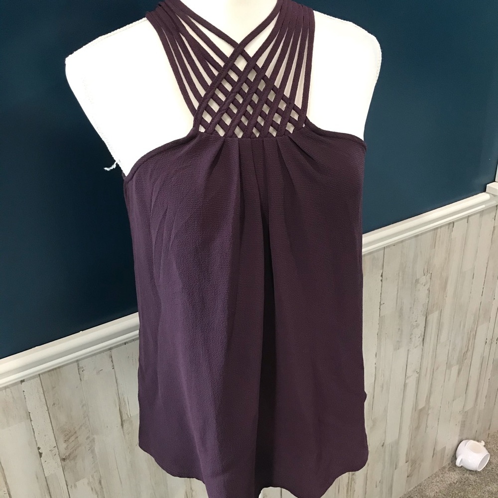 Rue21 Purple Halter Strappy Tank Top